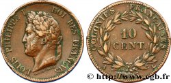 FRANZÖSISCHE KOLONIEN - Louis-Philippe, für Marquesas-Inseln 10 Centimes 1843 Paris
