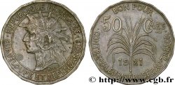 GUADELOUPE Bon pour 50 Centimes indien caraïbe / canne à sucre 1921