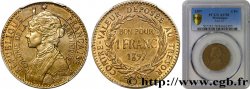 ÎLE DE LA MARTINIQUE Bon pour 1 Franc 1897