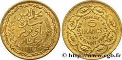 TUNEZ - Protectorado Frances 5 Francs AH1365 1946 Paris