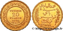 TUNESIEN - Französische Protektorate  20 Francs or Bey Mohamed El Hadi AH1321 1903 Paris