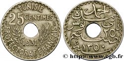 TUNISIA - FRENCH PROTECTORATE 25 Centimes AH1350 1931 Paris