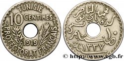 TUNISIA - Protettorato Francese 10 Centimes AH 1337 1919 Paris 