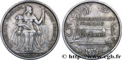 POLINESIA FRANCESE - Oceania Francese 5 Francs Établissements Français de l’Océanie 1952 Paris 