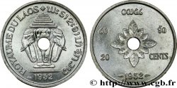 LAO 20 Cents Royaume du Laos, éléphants 1952 Paris