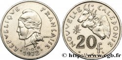 NEUKALEDONIEN 20 Francs I.E.O.M. Marianne / zébus d’élevage de Nouvelle Calédonie  1972 Paris