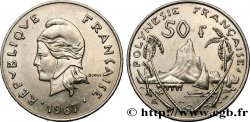 POLYNÉSIE FRANÇAISE 50 Francs Marianne / paysage polynésien 1967 Paris