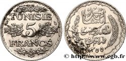 TUNESIEN - Französische Protektorate  5 Francs AH 1355 1936 Paris