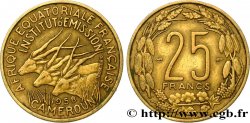 AFRICA ECUATORIAL FRANCESA - CAMERUN 25 Francs antilopes 1958 Paris