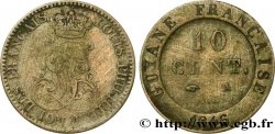 FRANZÖSISCHE-GUAYANA 10 Cent. (imes) monogramme de Louis-Philippe 1846 Paris