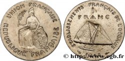 POLINESIA FRANCESE - Oceania Francese Essai de 1 Franc type sans listel 1948 Paris 