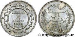 TUNISIA - Protettorato Francese 2 Francs au nom du Bey Mohamed En-Naceur an 1334 1916 Paris - A