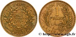 TUNISIA - FRENCH PROTECTORATE Bon pour 1 Franc sans le nom du Bey AH1360 1941 Paris