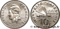 NOUVELLE CALÉDONIE 10 Francs I.E.O.M. Marianne / paysage maritime néo-calédonien avec pirogue à voile 2003 Paris