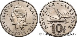 NOUVELLE CALÉDONIE 10 Francs I.E.O.M. Marianne / paysage maritime néo-calédonien avec pirogue à voile 2012 Paris