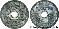 TUNISIA - French protectorate 5 Centimes Essai en zinc au nom d’Ahmed Bey AH 1350 date incomplète 1931 Paris