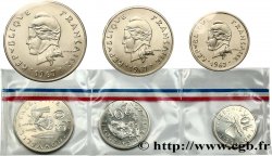 NUOVA CALEDONIA Série Fleurs de Coins de 3 monnaies 1967 Paris