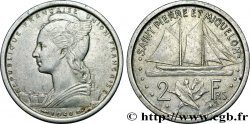 SAINT PIERRE E MIQUELON 2 Francs Marianne type Union Française / voilier 1948 Paris