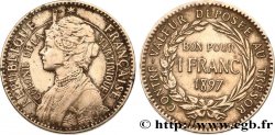 ÎLE DE LA MARTINIQUE Bon pour 1 Franc Colonie de la Martinique 1897 sans atelier