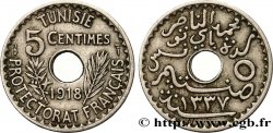 TUNISIE - PROTECTORAT FRANÇAIS 5 Centimes AH 1337 1918 Paris