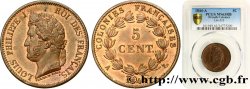 FRENCH COLONIES - Louis-Philippe, for Marquesas Islands 5 Centimes 1844 Paris