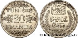TUNISIA - FRENCH PROTECTORATE 20 Francs au nom du  Bey Ahmed an 1353 1934 Paris