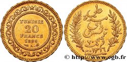 TUNISIE - PROTECTORAT FRANÇAIS 20 Francs or Bey Ali AH 1317 1899 Paris