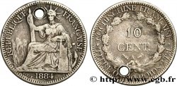 COCINCINA FRANCESE 10 Centimes (monnaie percée) 1879 Paris