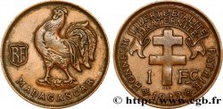 MADAGASCAR - Forze Francesi Libere 1 Franc 1943 Prétoria