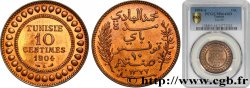 TUNISIA - French protectorate 10 Centimes AH1322 1904 Paris MS64 PCGS