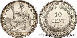 FRENCH COCHINCHINA 10 Centimes 1879 Paris AU