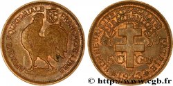 AFRICA ECUATORIAL FRANCESA - Fuerzas Francesas Libras 50 Centimes 1943 Prétoria