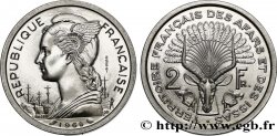 DJIBUTI - Territorio francese degli Afar e degli Issa 2 Francs ESSAI Marianne / antilope 1968 PARIS