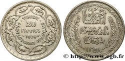 TUNESIEN - Französische Protektorate 20 Francs au nom du Bey Ahmed an 1358 1939 Paris