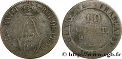 FRENCH GUIANA 10 Cen. (times) de ‘Guyanne’ monograme de Louis XVIII 1818 Paris