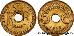 FRENCH EQUATORIAL AFRICA 5 Centimes AEF 1943 Prétoria