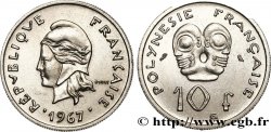 FRANZÖSISCHE-POLYNESIEN 10 Francs Marianne 1967 Paris