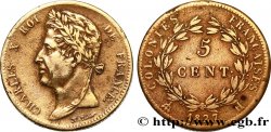 COLONIES FRANÇAISES - Charles X, pour la Martinique et la Guadeloupe 5 Centimes Charles X 1827 La Rochelle - A