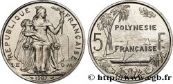 FRENCH POLYNESIA 5 Francs I.E.O.M. Polynésie Française 1987 Paris