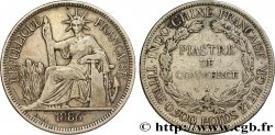 INDOCHINE FRANÇAISE 1 Piastre de Commerce 1886 Paris