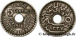 TUNISIE - PROTECTORAT FRANÇAIS 5 Centimes AH 1337 1918 Paris