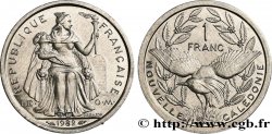 NUOVA CALEDONIA 1 Franc I.E.O.M. représentation allégorique de Minerve / Kagu, oiseau de Nouvelle-Calédonie 1982 Paris