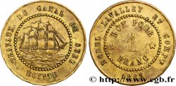 EGYPT - SUEZ CANAL 1 Franc Borel Lavalley et Compagnie 1865  AU/AU