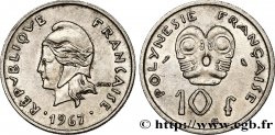 FRANZÖSISCHE-POLYNESIEN 10 Francs Marianne 1967 Paris