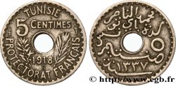 TUNISIE - PROTECTORAT FRANÇAIS 5 Centimes AH 1337 1918 Paris