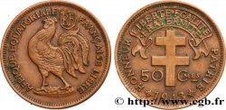 AFRICA EQUATORIALE FRANCESE - Forze Francesi Liberi 50 Centimes 1943 Prétoria