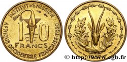 AFRIQUE OCCIDENTALE FRANÇAISE - TOGO 10 Francs masque / antilope 1957 Paris