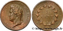 COLONIAS FRANCESAS - Louis-Philippe para Guadalupe 5 Centimes Louis Philippe Ier 1839 Paris - A