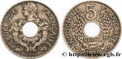 INDOCHINE FRANÇAISE 5 Centièmes 1939 Paris