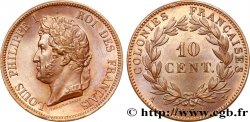 FRENCH COLONIES - Louis-Philippe for Guadeloupe 10 Centimes 1839 Paris MS